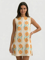Women’s Sleeveless Floral Print Short Dress