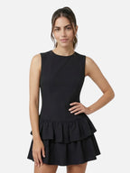 Women’s Elegant Ruffle Mini Dress – Sleeveless Summer Dress