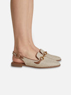 Women’s Slingback Loafers with Gold Bit Detail