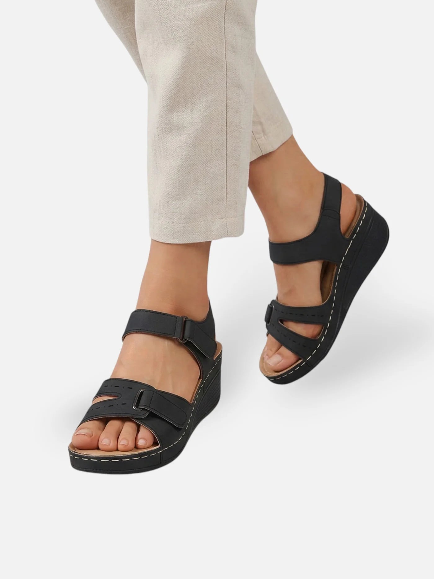 Women’s Comfortable Wedge Sandals with Adjustable Straps for Summer