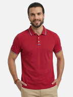 Men’s Short Sleeve Polo Shirt with Contrast Trim Classic Fit