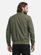 Men’s Lightweight Zip-Up Jacket with Stand Collar Casual Bomber Style