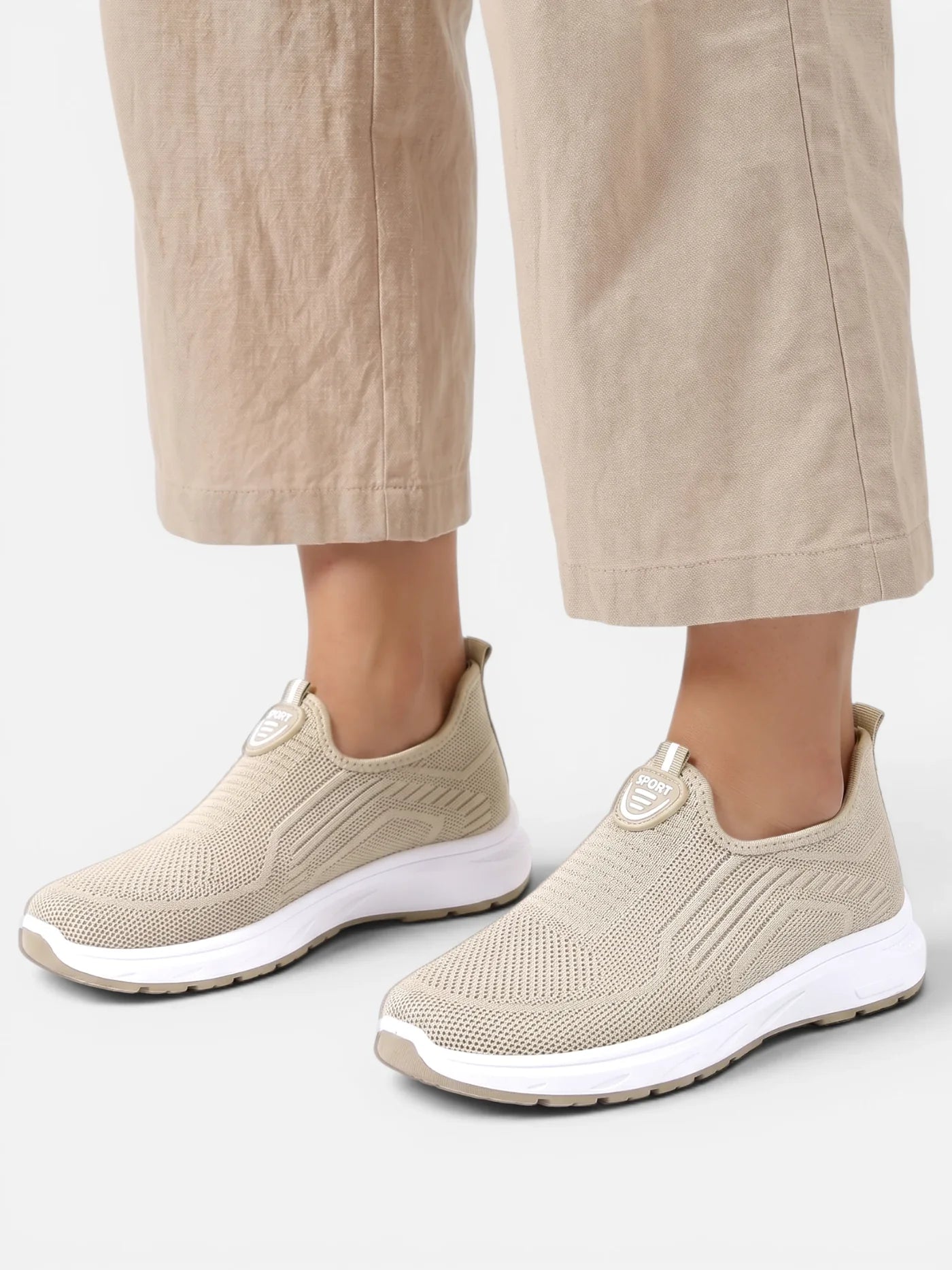 Women's Slip-On Sneakers with Breathable Knit Upper