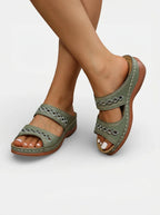 Women’s Summer Sandals with Double Straps and Cut-Out Detail