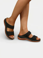 Women’s Summer Sandals with Double Straps and Cut-Out Detail
