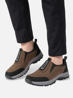 Men's Outdoor Slip-On Shoe with Lugged Sole and Reinforced Support
