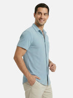 Men’s Lightweight Breathable Short Sleeve Button-Up Shirt