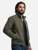 Men’s Zip-Up Jacket with Stand Collar Casual Lightweight Jacket