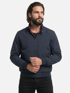 Men’s Lightweight Zip-Up Jacket with Stand Collar Casual Bomber Style