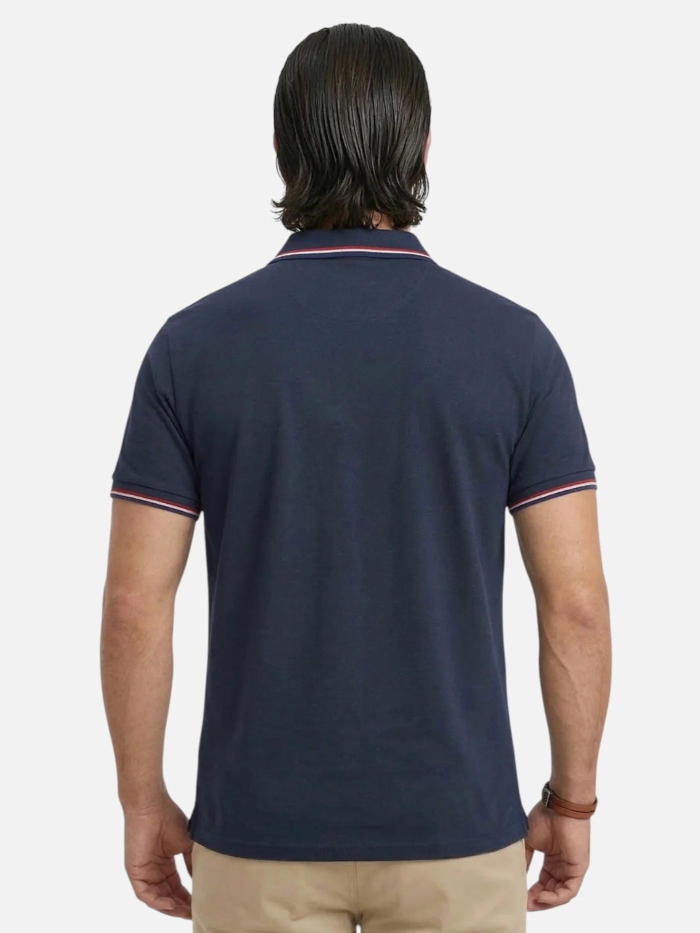 Men’s Short Sleeve Polo Shirt with Contrast Trim Classic Fit
