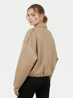 Women’s Vintage Zip-Up Bomber Jacket