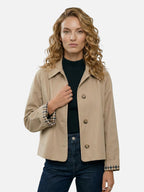 Women’s Buttoned Long Sleeve Jacket – Casual Chic Style